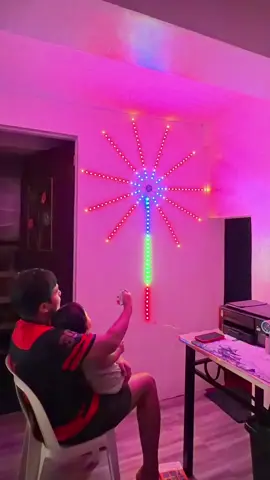 May sarili kaming pa fireworks sa bahay ,tuwang tuwa Kami ,ang ganda pala nito !!#fireworkslight #christmas #christmaslight #christmasdecor 