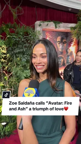 Zoe Saldaña calls “Avatar: Fire and Ash” a triumph of love and shares what it is like working with director James Cameron♥️ @Avatar @20th Century Studios #avatarfireandash #avatar #zoesaldana 