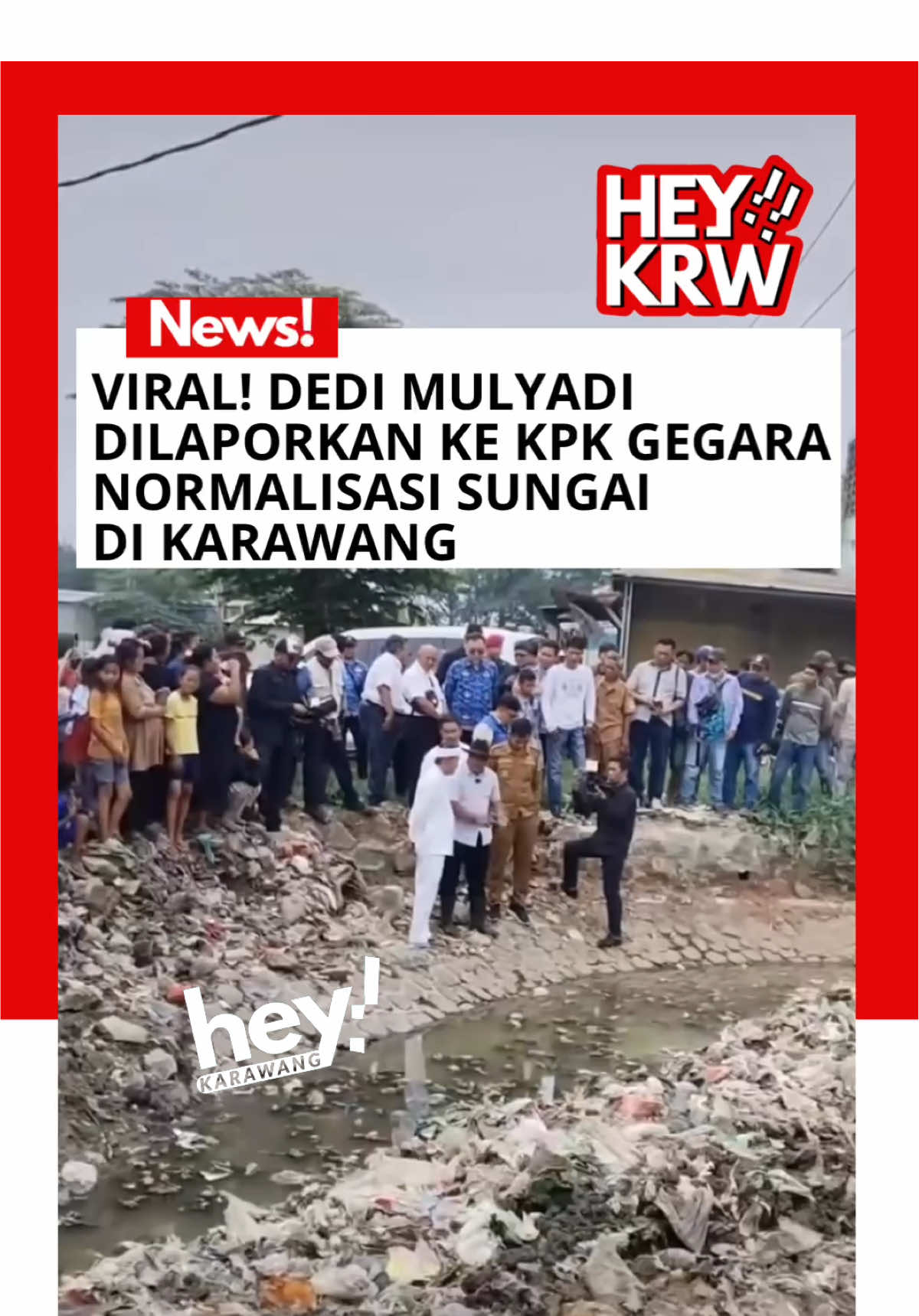 Koalisi Aksi Menyelamatkan Indonesia (KAMI) Cabang Karawang resmi melaporkan Gubernur Jawa Barat Dedi Mulyadi dan Kepala Desa Wadas Junaedi ke Komisi Pemberantasan Korupsi (KPK). Laporan tersebut terkait dugaan penyimpangan dalam proyek normalisasi sungai di Desa Wadas dan Desa Sukamakmur, Kecamatan Telukjambe Timur, Kabupaten Karawang. Aduan dengan nomor 077/KAMI-KRW/XI/2025 itu diterima langsung oleh KPK pada 1 Desember 2025, sebagaimana tertera dalam stempel resmi pada surat laporan. KAMI menilai proyek yang berlangsung sejak September hingga November 2025 tersebut sarat kejanggalan dan berpotensi mengandung unsur tindak pidana korupsi. Dalam surat yang ditandatangani Ketua KAMI Karawang H. Elyasa Budiyanto, S.H., M.H., terdapat sejumlah dugaan pelanggaran yang dilakukan dalam proyek tersebut, antara lain: 1. Tidak adanya papan proyek, yang menjadi kewajiban agar publik mengetahui sumber anggaran, lokasi, volume, hingga pelaksana kegiatan sesuai aturan Permen PU dan Perpres terkait. 2. Ketidakjelasan perencanaan dan anggaran, termasuk dugaan penggunaan Anggaran Biaya Tambahan (ABT), swakelola, dan dana taktis. 3. Penyalahgunaan wewenang, diduga terjadi karena proyek normalisasi dilakukan pada wilayah saluran yang merupakan kewenangan PJT II atau BBWS, bukan kewenangan desa maupun pihak yang memerintahkan. 4. Tidak adanya rekomendasi teknis dari dinas terkait sebagaimana diwajibkan oleh Perda RTRW Karawang dan Perbup No. 23/2013. 5. Indikasi kuat proyek ilegal, yang menurut KAMI justru difasilitasi oleh perangkat desa dan melibatkan pihak yang tidak memiliki kewenangan. KAMI menegaskan bahwa perintah pelaksanaan proyek disebut berasal dari Gubernur Jawa Barat Dedi Mulyadi, sementara eksekusi di lapangan difasilitasi oleh Kepala Desa Wadas Junaedi, sehingga keduanya dianggap bertanggung jawab atas dugaan penyimpangan tersebut. Selain itu, KAMI juga membeberkan adanya dugaan “upaya pemaksaan” pemanfaatan lahan milik warga di Dusun Karangsinom, Desa Wadas. Warga disebut tidak mampu menolak karena kegiatan proyek terus berjalan tanpa kejelasan legalitas maupun persetujuan yang sah. KAMI meminta KPK segera melakukan penyelidikan mendalam karena proyek tersebut dinilai tidak hanya berpotensi merugikan negara, tetapi juga merugikan masyarakat serta menimbulkan tekanan terhadap warga setempat. #kpk #dedimulyadi #karawang #fyp #viral