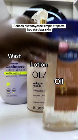 Thanks and bye 🤭 #glassskin #layering #bodycare #oil #oilyskin 