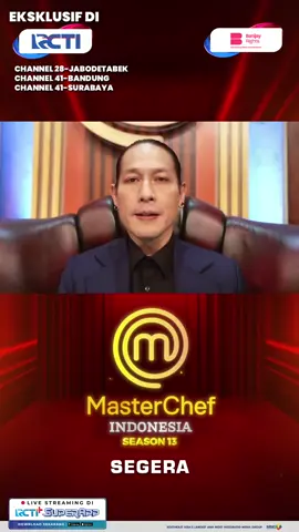 Cerita baru, tantangan baru dan tentunya JURI BARU! Siapakah yang akan menemani chef @junarorimpandeyofficial menilai hidangan para kontestan?  MasterChef Indonesia Season 13 SEGERA hanya di RCTI  #MasterChefIndonesiaSeason13 #MasterChefIndonesia #MCIS13 #MCIS13diRCTI 