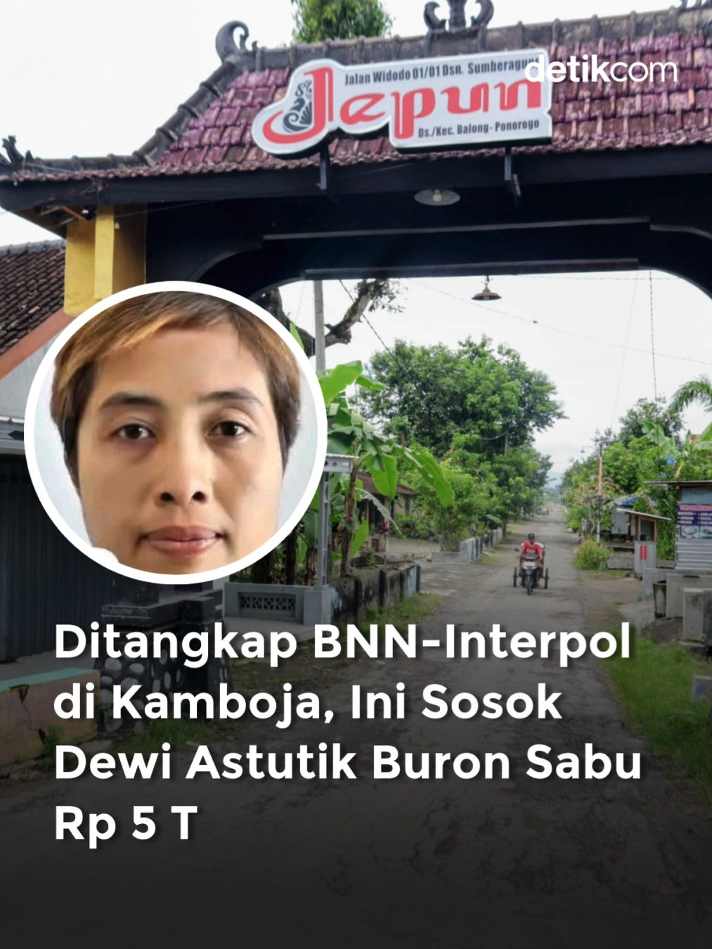 Badan Narkotika Nasional (BNN) bersama Interpol dan BAIS menangkap Dewi Astutik alias PA (43) yang masuk daftar buron dalam kasus penyelundupan dua ton sabu senilai Rp 5 triliun. Dewi ditangkap di Kamboja. Berdasarkan informasi yang didapatkan detikcom, Selasa (2/12/2025), Dewi akan diterbangkan ke Indonesia hari ini. Kepala BNN memimpin langsung operasi penangkapan tersebut. Belum ada penjelasan detail mengenai penangkapan Dewi. BNN segera menggelar jumpa pers mengenai kasus Dewi begitu tiba di Indonesia. Sebelumnya, Dewi Astutik menjadi sorotan usai namanya masuk daftar buron Interpol dalam kasus penyelundupan dua ton sabu senilai Rp 5 triliun. Dewi juga tercatat pernah menjadi tenaga kerja wanita (TKW) di sejumlah negara Asia. Dilansir detikJatim, Minggu (1/6), Kepala Dusun Dukuh Sumber Agung, Gunawan, mengatakan Dewi pernah tinggal di Dusun Sumber Agung pada 2009. Dewi menetap di lokasi tersebut usai menikah dengan pria setempat. Baca artikel detiknews, selengkapnya pada link di atas! Foto: Istimewa Creator: Prastiwi #kamboja #Bnninterpol #detikcom