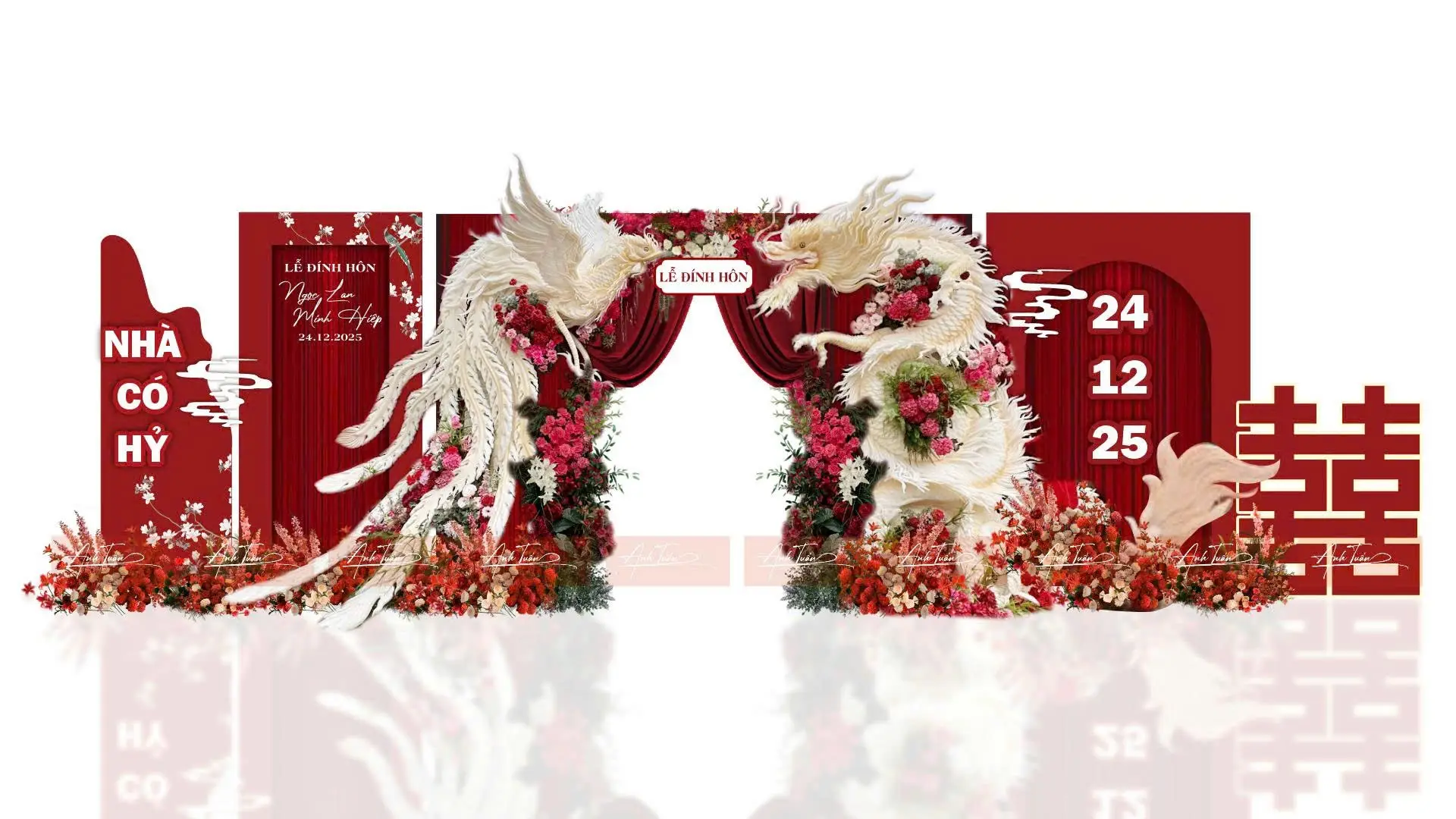 Hoàn thành chiếc demo rực rỡ ngày đính hôn  #wedding #xuhuongtiktok #Love #weddingdecor #trangtrisukien 