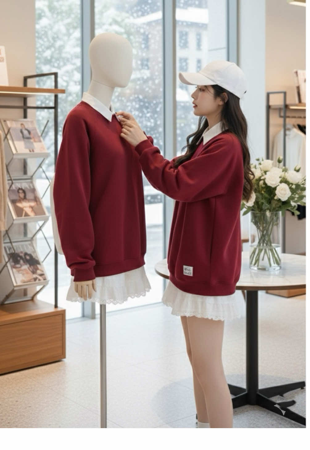 Áo  sweater nỉ cao cấp #aosweater #aoni #ivyboutique #phoidomuadong 