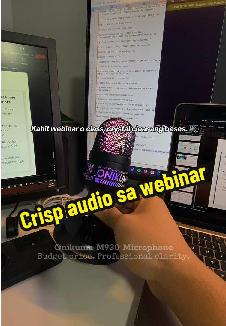 Pang online class nyu para halatang gamer. 🤣🔊💯 #onikumagaming #Onikuma #gamingperipherals #budgetgaminggear #cybersecurity 
