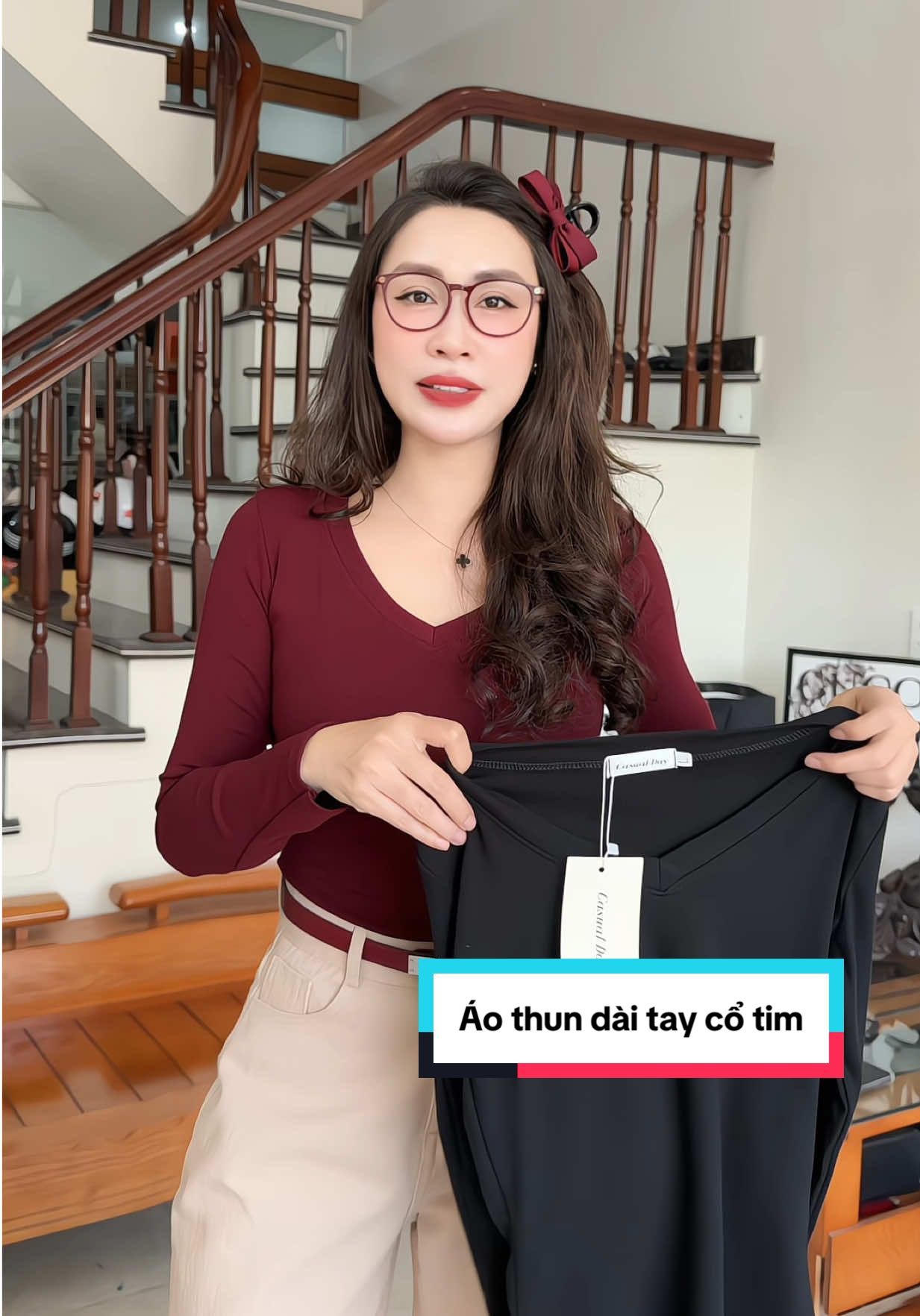 Áo thun dài tay cổ tim#phượng_phơi_phới1982 #review #thời_trang_nữ #aothundaitaycotim 