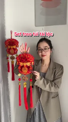 Kinh doanh buôn bán treo cái set này thu hút tài lộc nhé các bác iu #tết2026 #decor #LearnOnTikTok #trangtrinhacua #tuitailocphongthuy 