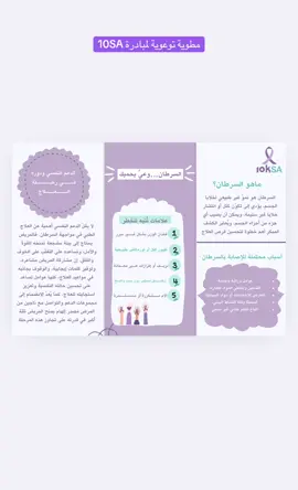 #مطويه_توعويه_لمبادرة_السرطان  #مطويه_لنشر_الوعي_حولمبادرة 10KSA