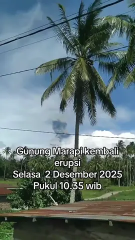 Ya Allah baru saja terjadi bencana banjir bandang,sekarang marapi erupsi.#sumbar #marapi 