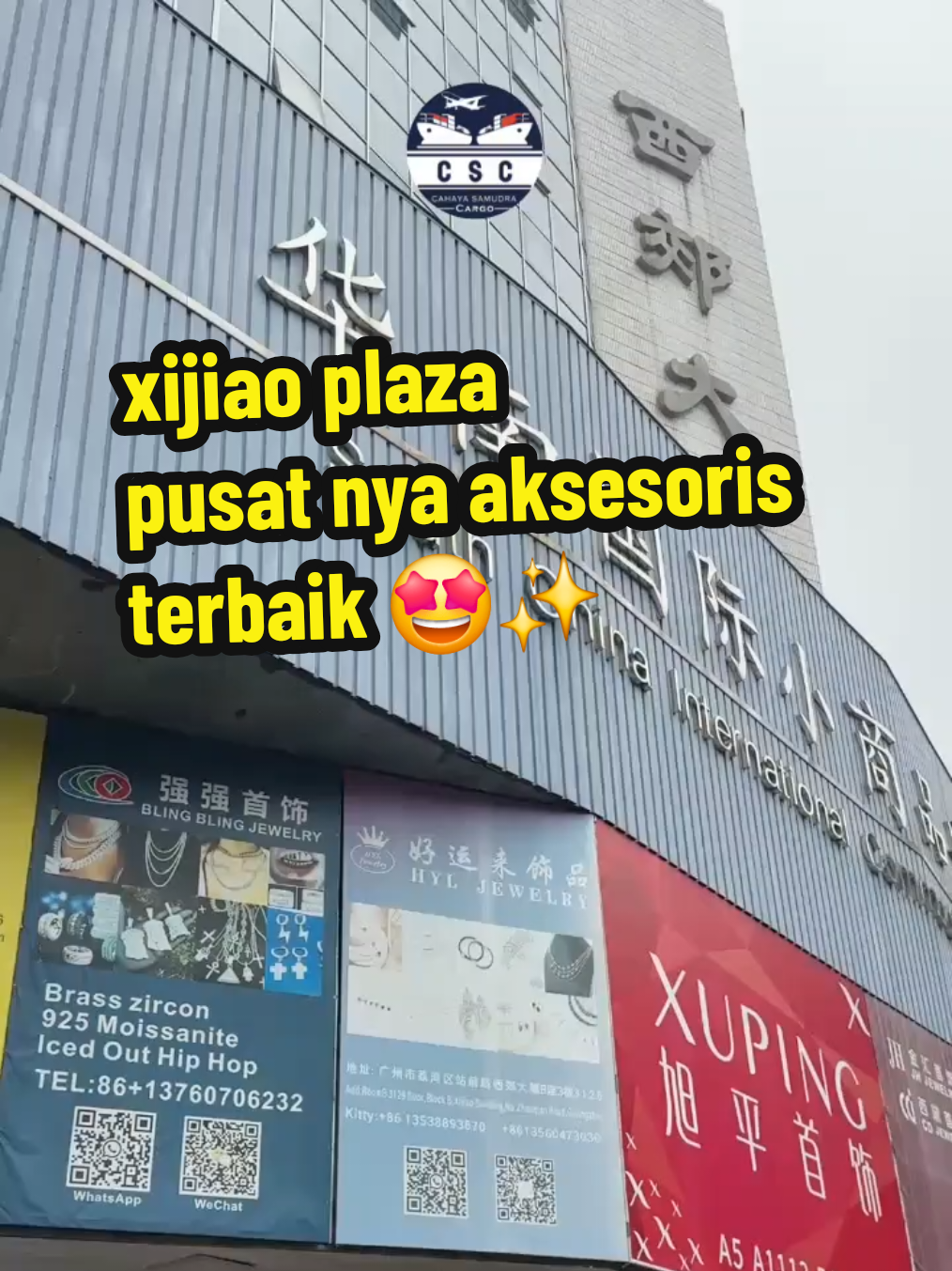 CSCargo kasih liat xijiao plaza  pusat nya aksesoris terbaik🤩✨️ Buat kamu para owner aksekoris, bisa langsung hubungi CSCargo untuk pemesanan dan pengiriman importnya yaa #fyp #xijiaoplaza #aksesoris #importchina #guangzhou 
