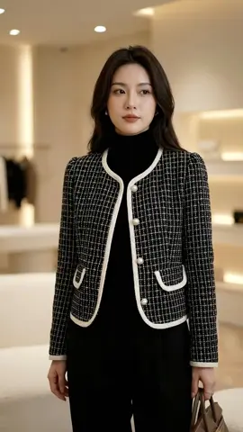 #“เสื้อแจ็คเก็ตทวีดผู้หญิงสไตล์เกาหลี ใส่แล้วดูแพงมาก! ลุคผู้หญิงเกาหลีตัวแม่ต้องมี | พร้อมส่ง ราคาดีมาก!”
