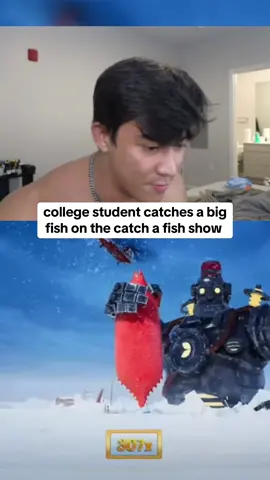 college student catches a big fish on the catch a fish show #fishing #togi #kickstreaming 