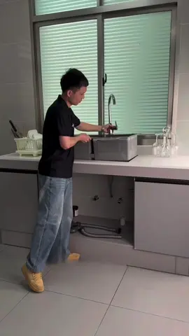 Bộ ống xả đôi chống tắc và chống mùi cho bồn rửa, tiết kiệm không gian