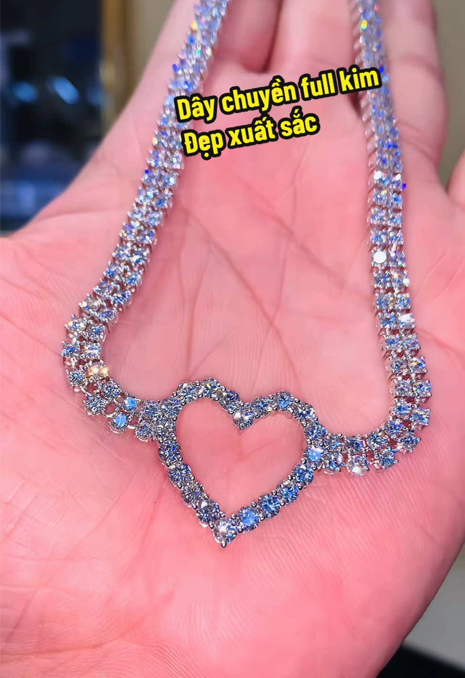 Dây chuyền đính full kim cương thiên nhiên đẹp xuất sắc #tamluxury #diamond #jewelry #gia #xuhuong 