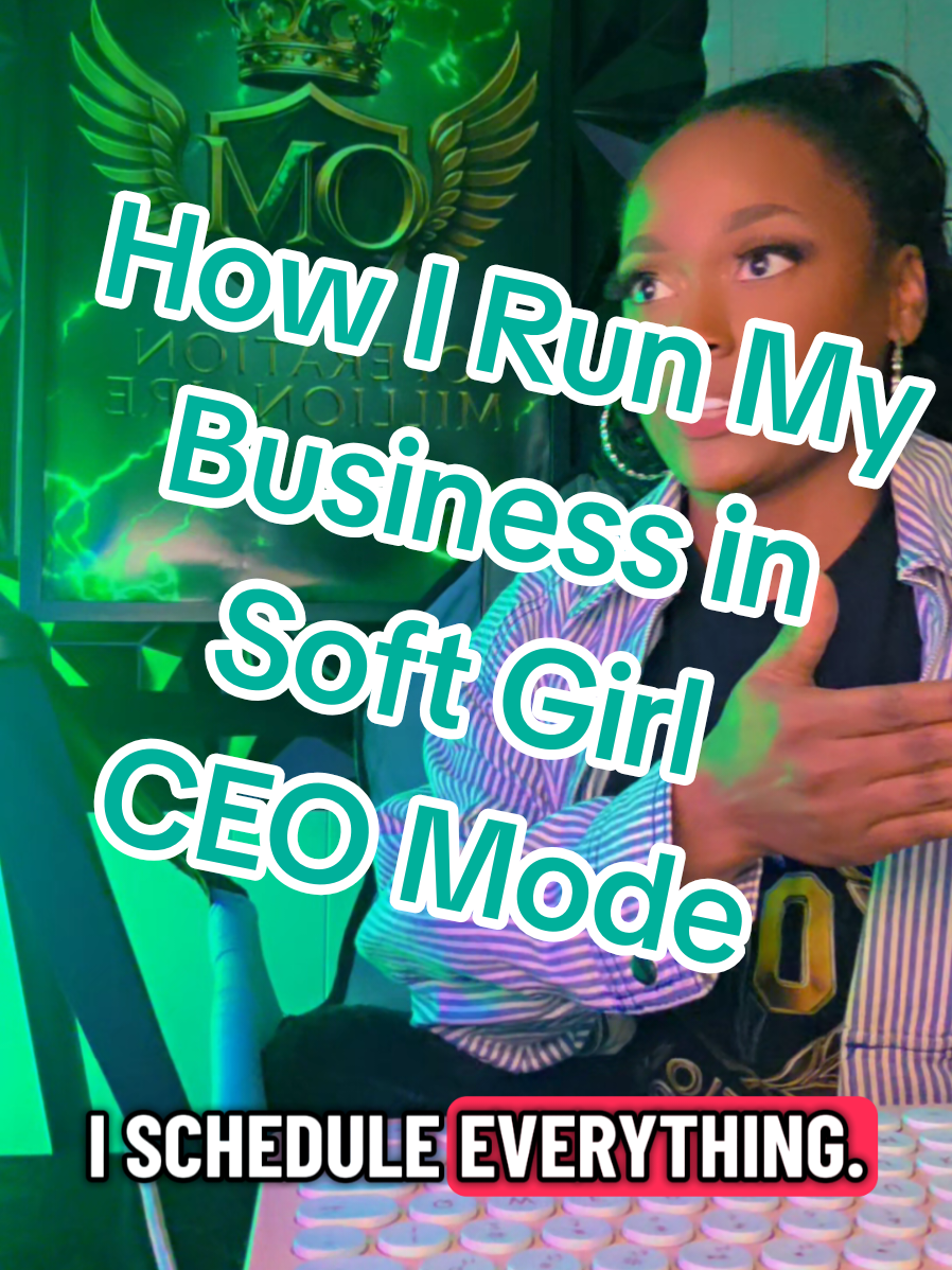 Soft doesn’t mean lazy. Soft means SYSTEMIZED. #SoftGirlCEO #SystemizeYourLife #WomenInBusiness #EntrepreneurTok #BusinessTips