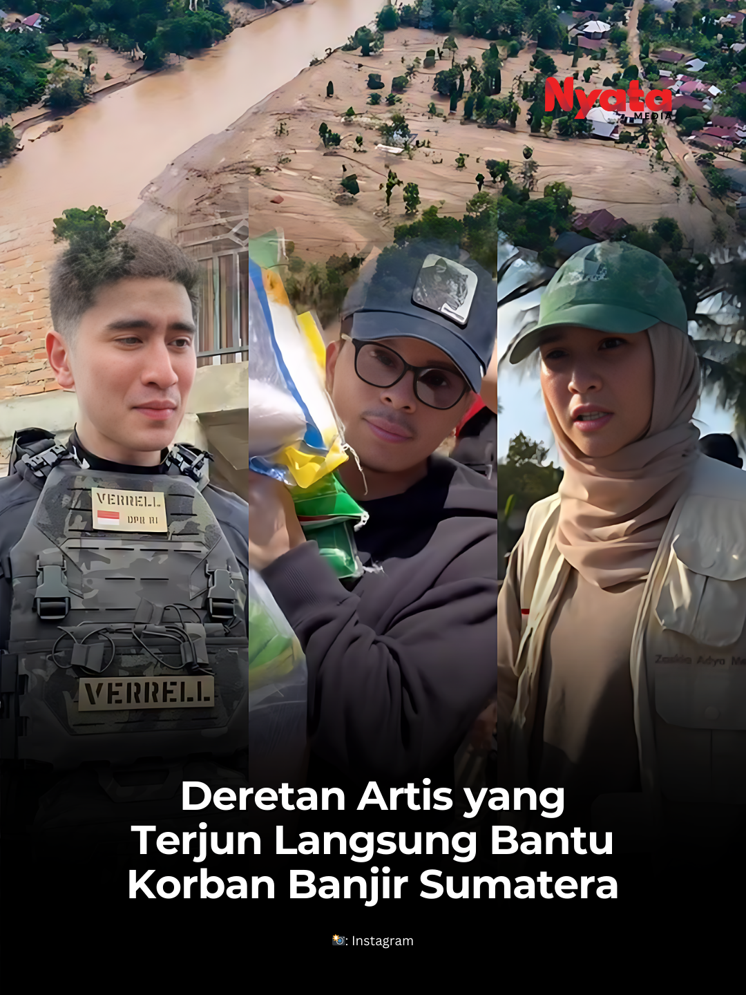 Artis yang turun langsung bantu korban banjir Sumatera #verrelbramasta#attahalilintar#zaskiaadyamecca#uyakuya#ekopatrio#bantuan#korban#banjirsumatera#fyp#viral#tiktok#trending