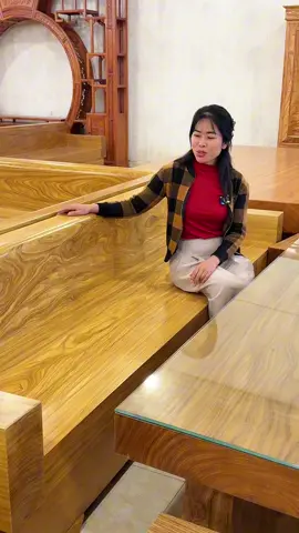 Giới thiệu bộ ghế liền khối gỗ Cẩm vàng 