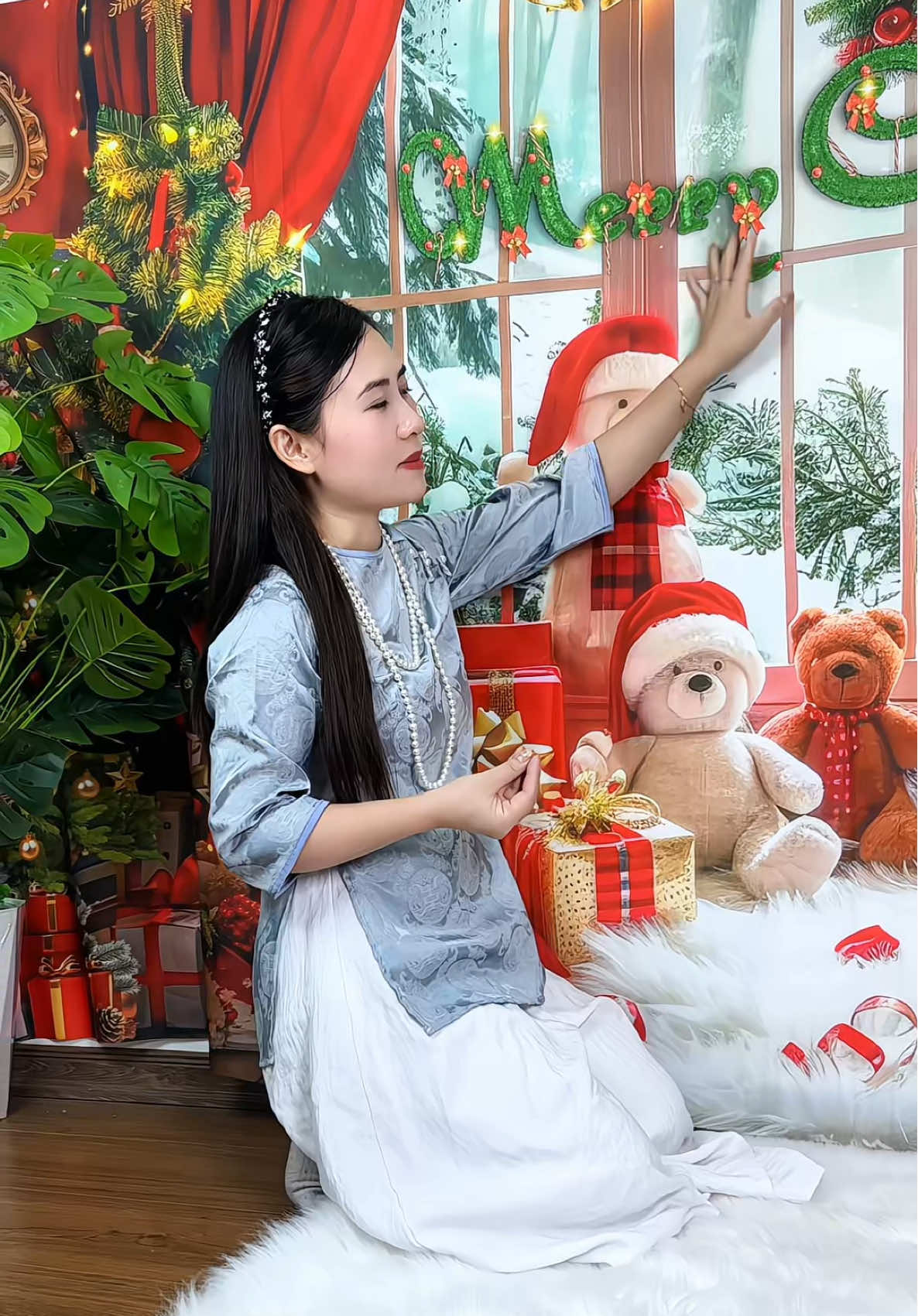 Phồng nền trang trí noel#nhungnhacua #phongnennoel #phongnentrangtrinoel #giangsinh #xuhuongtiktok 