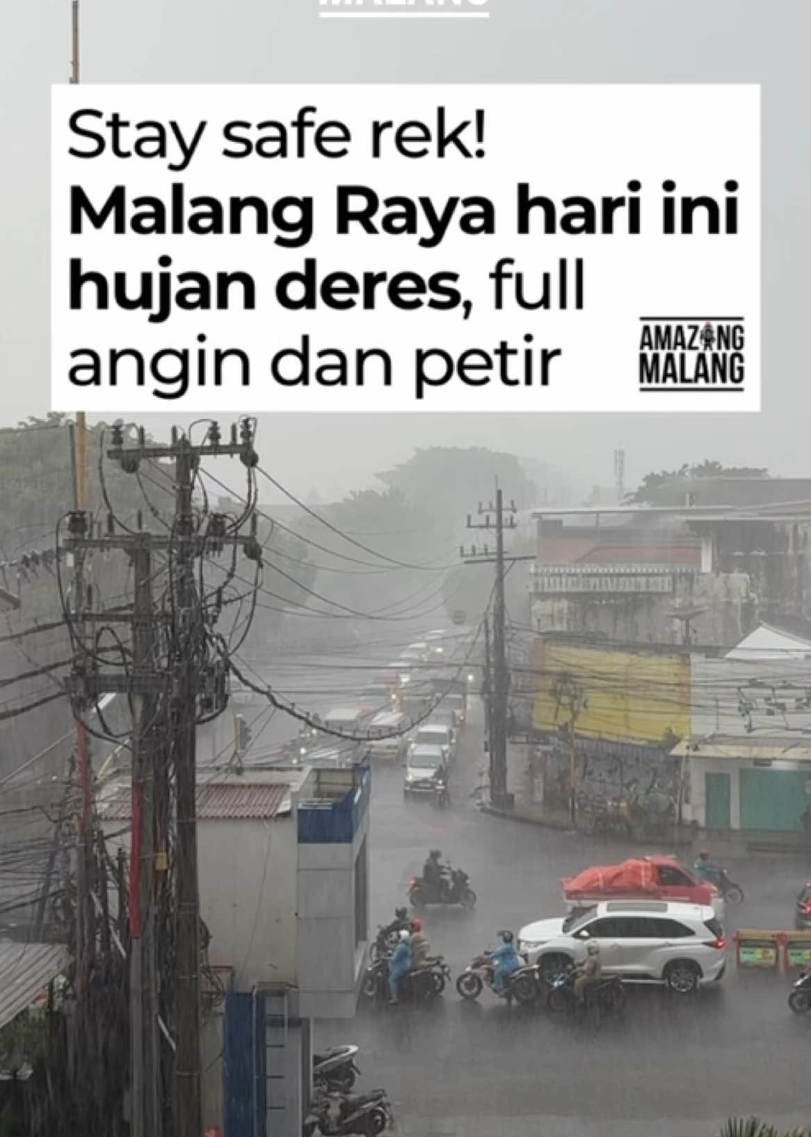 sing ati-ati yooo rekkk! Ujan siang iki full gludukan dan angin! 🥹🙌 #amazingmalang #infomalang #beritamalang 