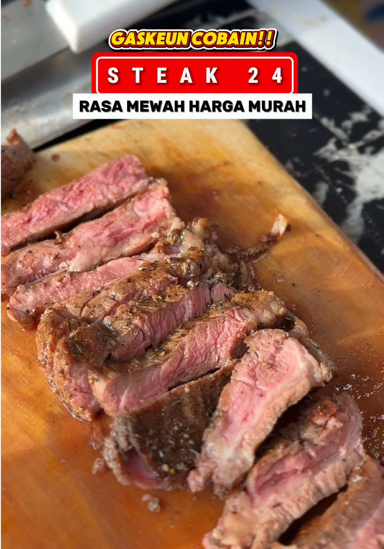 STEAK MEWAH HARGA MURAH CUY HAHAY !!  BURUAN AYENA MAH MAKAN STEAK TE KDUU MAHAL TEING NYA CUY 🤓😛 .  Harga mulai dari 20K aja !!  Pake daging premium dongg liat aja cuy 🤩 .  Ada 4 variant saucenya jugaaa HAHAY !!  .  STEAK 24 📍PASAR TRADISIONAL INKOPAD TUNGTURUNAN SEBELUM CIRANJANG ⏱️15. 00 - 22.00 .  SELAMAT MENCOBA .  #DUOMAKANCJR #STEAK24 #RASAMEWAHHARGAMURAH #ciranjang #fyppppppppppppppppppppppp 