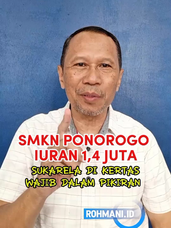 Iuran 1,4 juta di SMKN Ponorogo, sukarela di atas kertas tapi wajib di hati orangtua  #ponorogo #iuransukarela