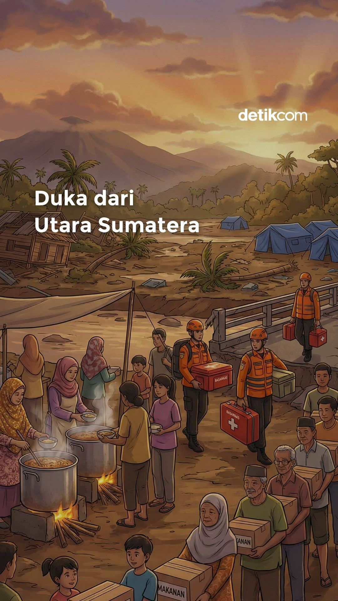 Lekas pulih Utara Sumatera… Saat saudara kita di Utara Sumatera sedang berjuang, mari kita hadir sebagai kekuatan. Bersama, kita gotong royong, saling mengulurkan tangan. Bersama, kita bisa pulihkan harapan. Bencana banjir dan longsor yang melanda sejumlah wilayah di Utara Sumatera menunjukkan dampak yang besar. Sampai saat ini BNPB kembali memperbarui data korban dengan angka kematian yang melonjak hingga ratusan jiwa. BNPB memperbarui laporan jumlah korban meninggal dunia menjadi 631 orang. Data itu disampaikan melalui situs Pusat Data, Informasi, dan Komunikasi Bencana (Pusdatin BNPB), Selasa (2/12/2025) pukul 10.01 WIB, dalam menu 'Rekapitulasi Terdampak Bencana'. BNPB terus melakukan pembaruan data seiring proses pencarian, evakuasi, dan pendistribusian logistik bagi warga terdampak di berbagai wilayah. Baca berita selengkapnya hanya di detik.com! Creator: Putri #detikcom #banjirdanlongsor #prayforutarasumatera