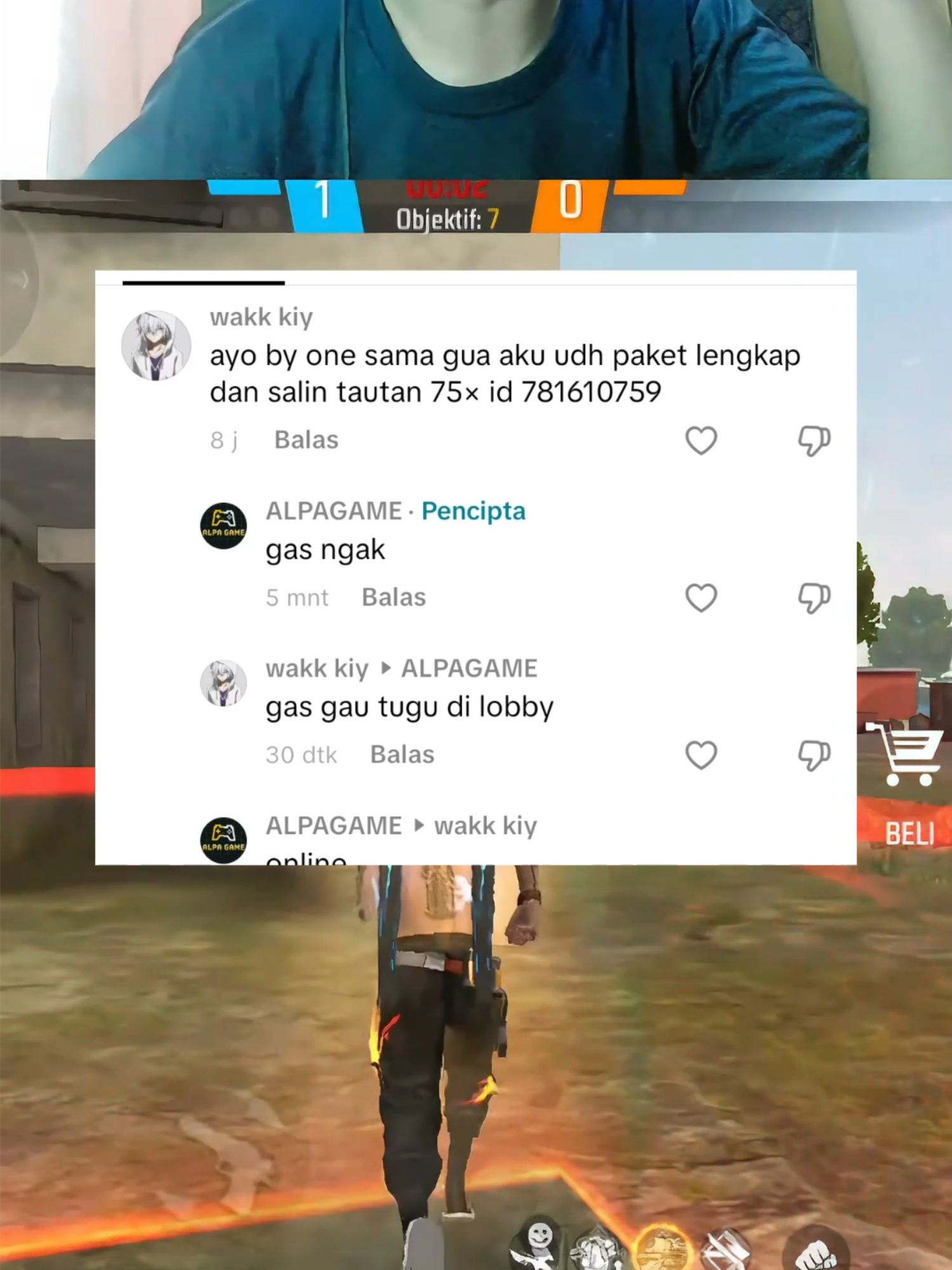 Diajakin pepeng lagi nih, drama skor paling ribut di tiktok free fire sekarang (@arkaaans_asli02 vs @auraamayofficial)  #alpagame #freefire