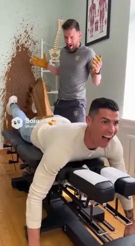 Why Messi… 😭😂 #chiropractor #sora #chiropractic #messi #ronaldo