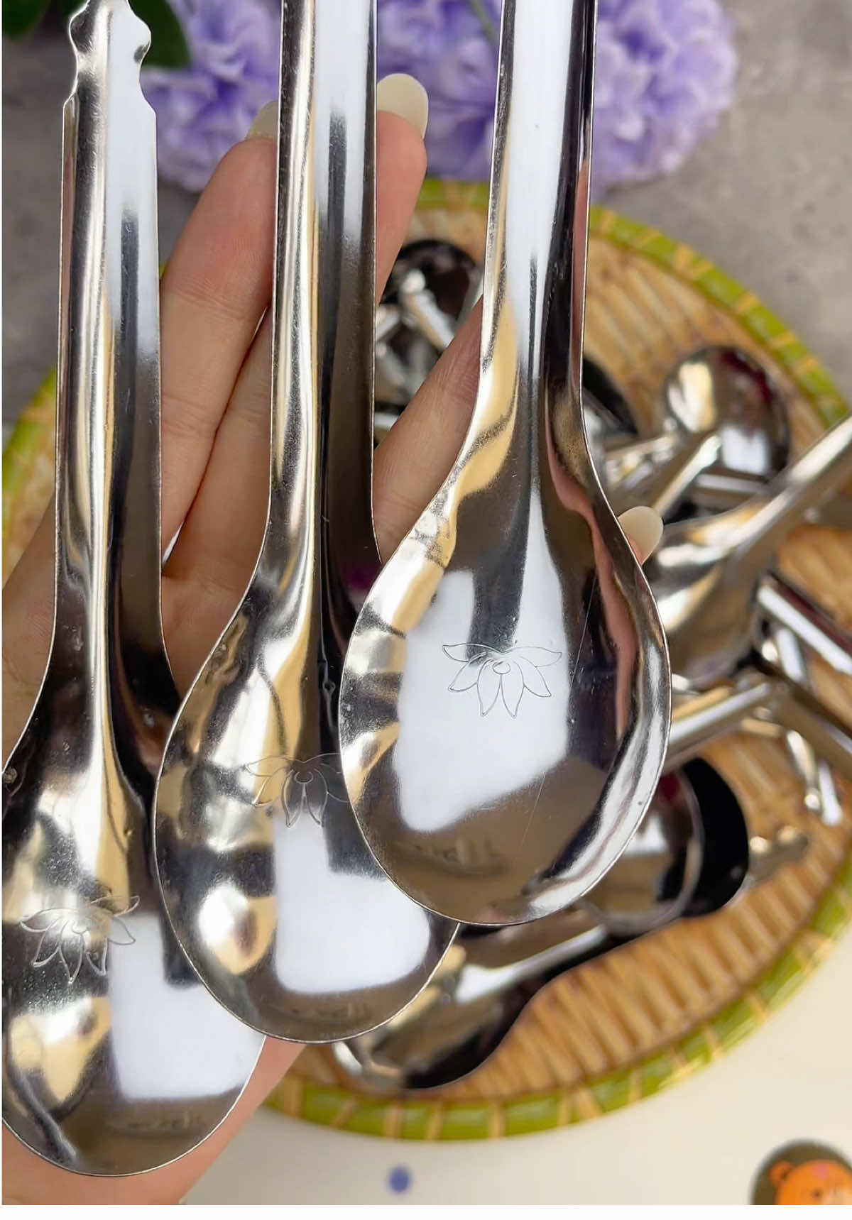 Combo 50 Muỗng INOk dày dặn sáng bóng #muong #muongancom #muongancom #thiainox 