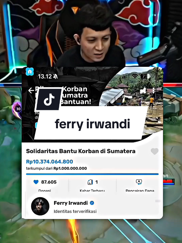 Reaksi bang Xin,Ferry Irwandi berhasil ngumpulin dana donasi 10M dalam satu hari 🤯🔥#rrqxin #fyp #MLBBXSpongeBob #MLBBFriendFest #MLBB 