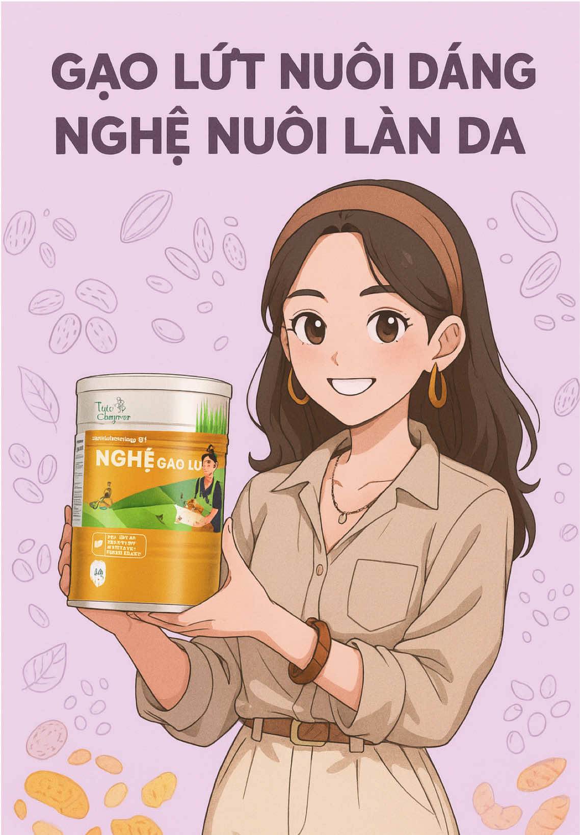 Gạo lứt nuôi dáng, nghệ hỗ trợ làn da! #suckhoechomoinguoi #suckhoesacdep #suanghegaolut 