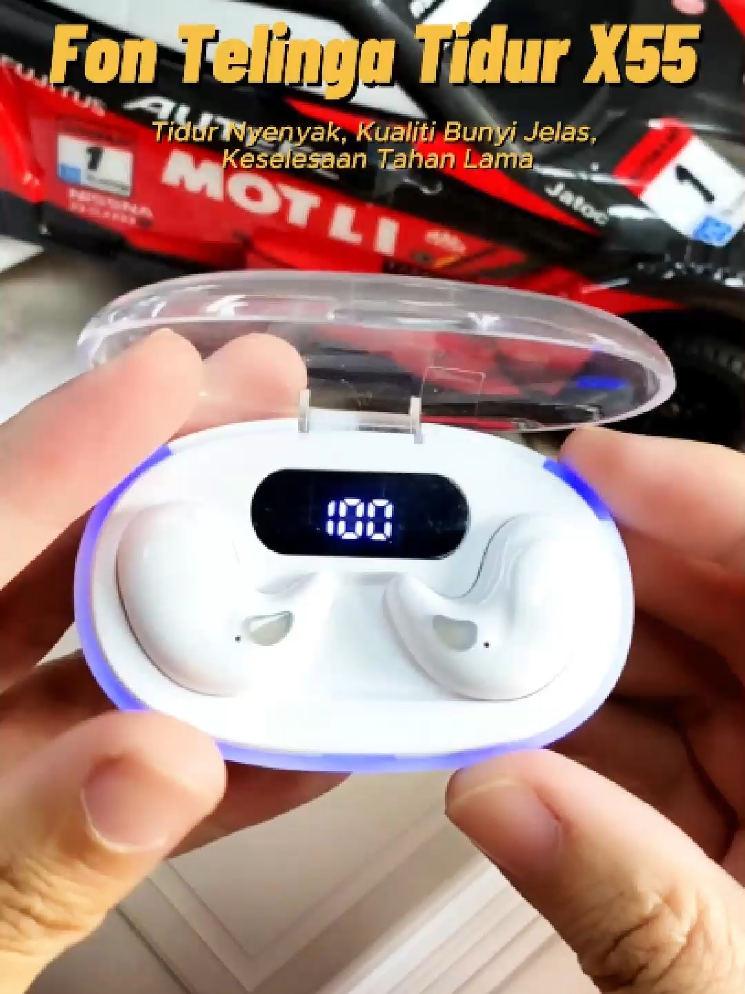 X55-1#x55sleepingearbuds #twsbluetooth #fontelingabluetooth #tiktokshop #earbudswireless #earphonebluetooth #earphones #earbuds