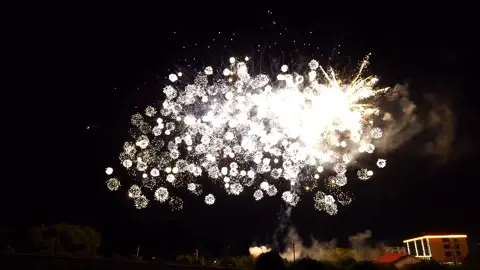 100 shots fan cake  🌌💥✨ #celebration #fireworksfactory #panda🐼 #fypシ゚ 