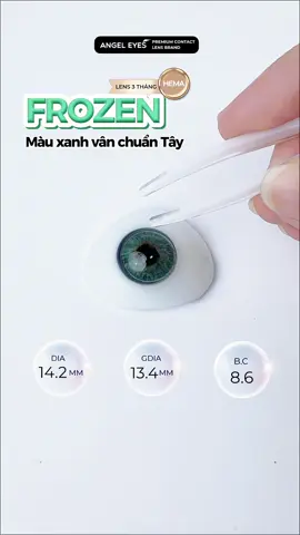 👑🥶MẮT XANH CHUẨN TÂY 100%? Chọn ngay FROZEN! - Sắc xanh băng giá được thiết kế để lên mắt là CHUẨN TONE TÂY Âu Mỹ! 👀LƯU Ý: Lens chỉ có 0 ĐỘ!  #AngelEyes #lens #kinhaptrong #ToneTay #fyp 