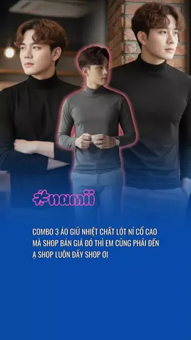 Combo 3 áo thun giữ nhiệt nỉ #review #thinhhanh #thoitrang #homnaymacgi #namiishop 