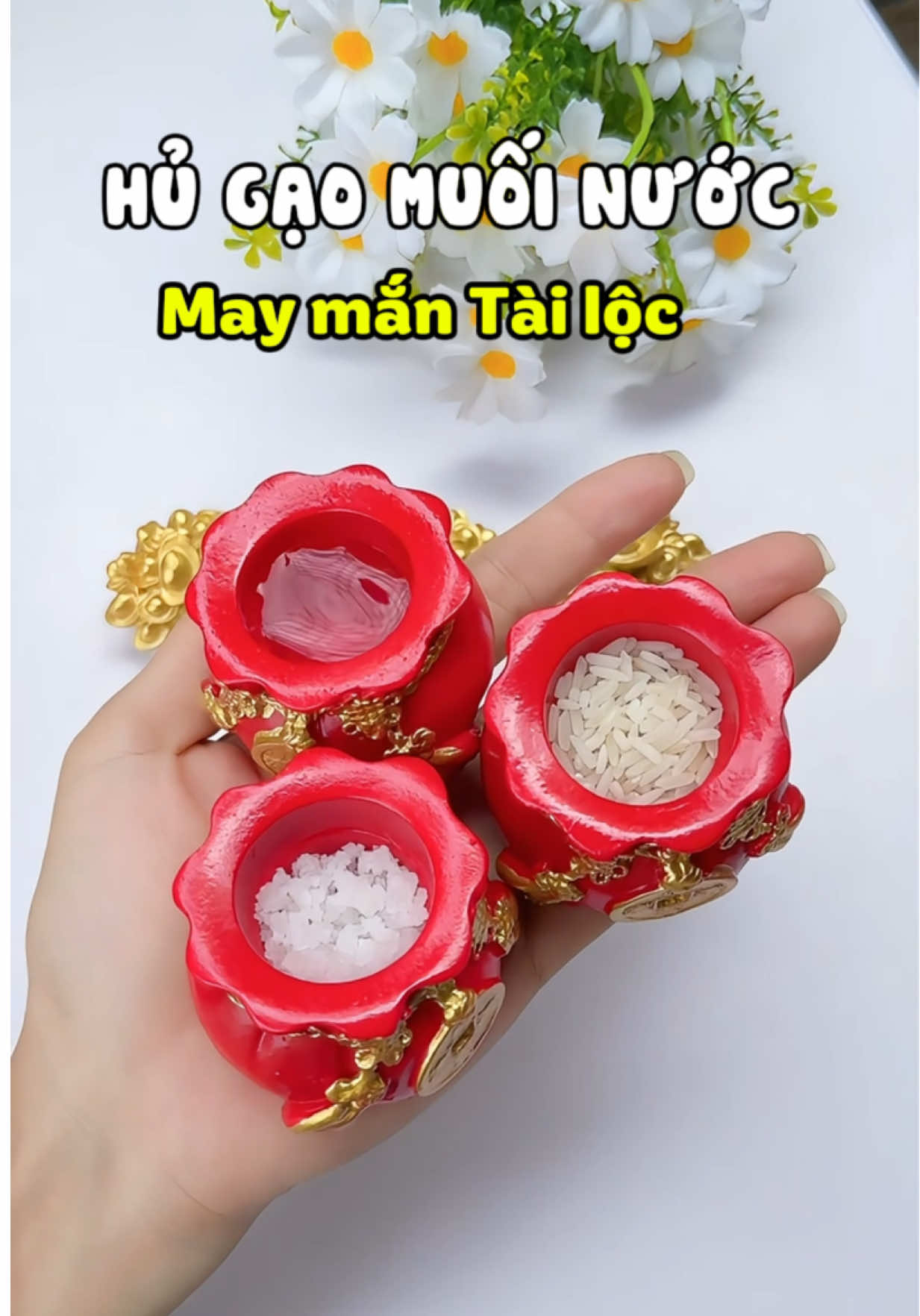 Gạo, Muối, Nước mang may mắn tài lộc cho cả năm mới #dothocung#dọtoailoc #hugaomuoitailoc #hugaomuoinuoc #methamriviu 