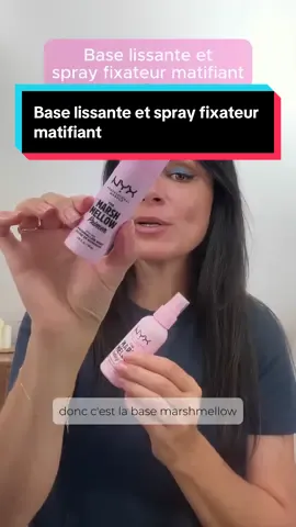 Une base lissante et un spray fixateur matifiant, le combo parfait pour les peaux mixtes à grasses. Si ce duo de produits t’intéresse, tu peux le commander à partir de cette vidéo via le panier orange tout en bas. #baselissante #sprayfixateur #peaumixte #teintparfait #joliteint @NYX COSMETICS FRANCE  