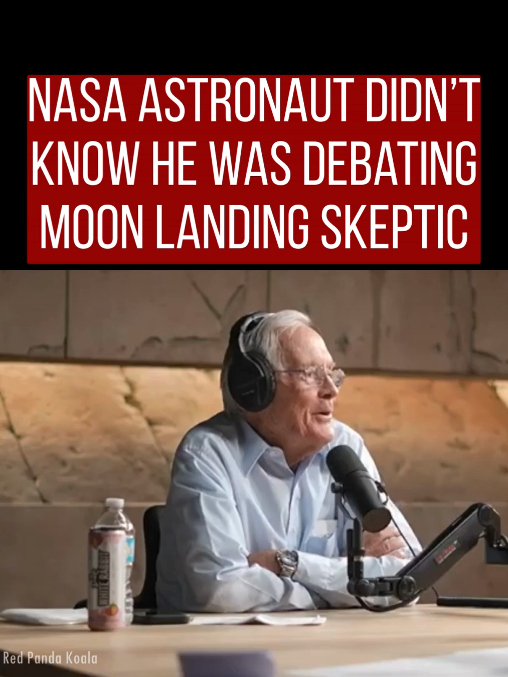 Apollo 16 astronaut Charlie Duke is unaware he's  debating a moon landing skeptic    This is 1 hour into the show