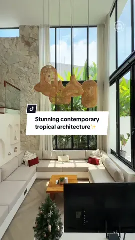 A villa where clean gable forms, sun-filled spaces, and seamless indoor–outdoor flow come together effortlessly. Defined by strong massing, refined materiality, and a seamless connection to the outdoors, this villa showcases contemporary tropical architecture at its best. A dramatic double-height void, sunken lounge, and clean gable forms anchor a design that is both functional and quietly luxurious. 📍Villa Zamaya by @villazamaya  Designed by @gauriartstudio  Built by @kori.dewata.karya  If you are interested in building your own dream villa in Bali, get in touch with @balitecture for all your architecture and construction needs.