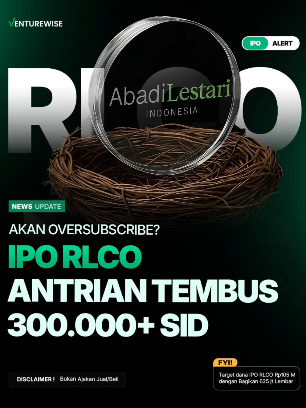 tadi pagi aja 300.000± SID gimana sekarang😋?  #RLCO #ipo #saham #andryhakim #investor 