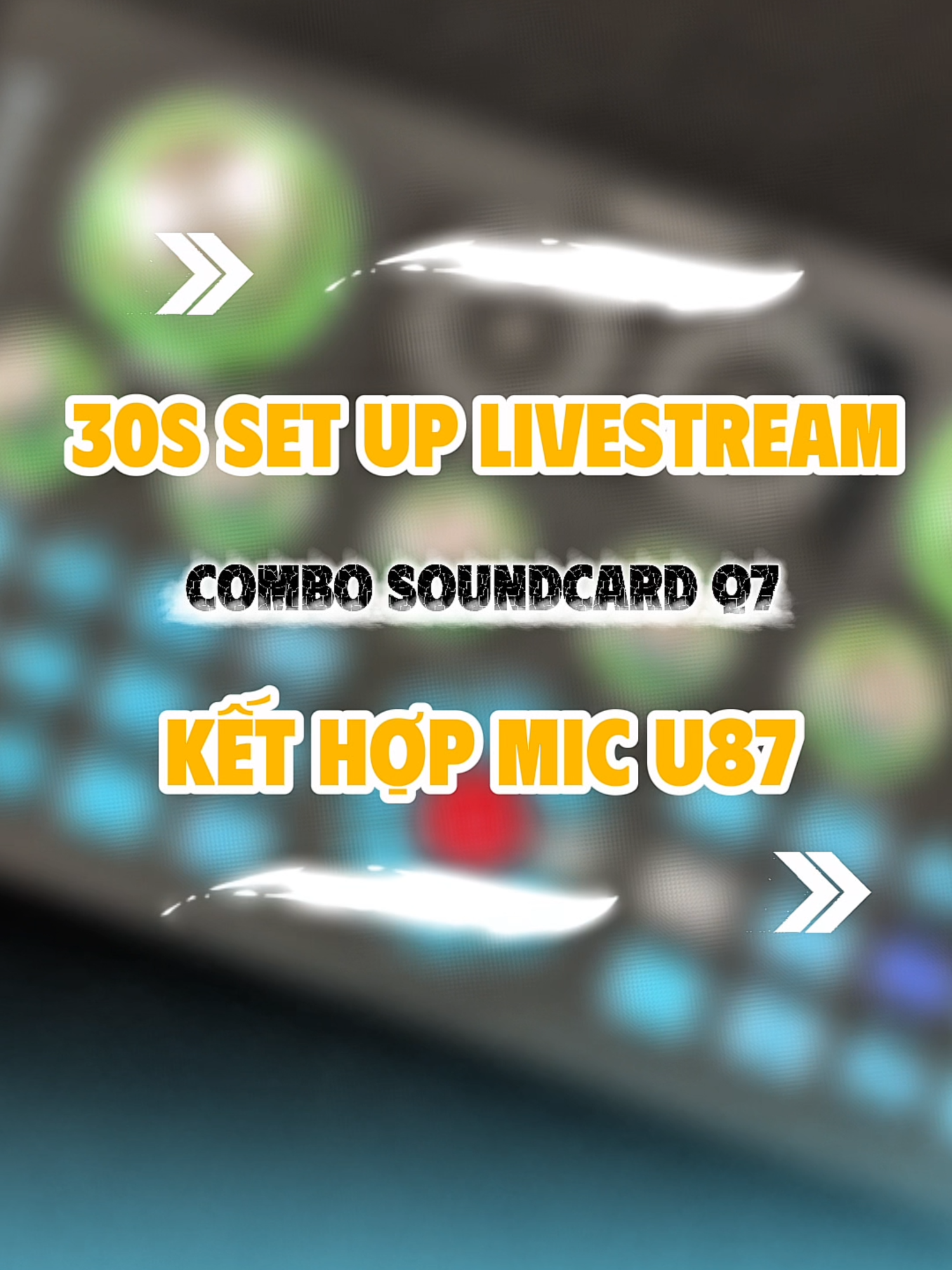30s SetUp Livestream bộ soundcard Q7 - Mic U87 #soundcard #flashsale #livestream #hatkaraoke #cover #thuam #siborie #sale #mixer