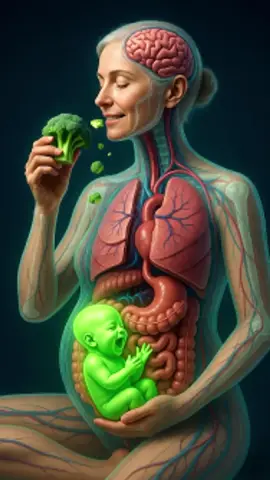 What happens when pregnant woman eat broccoli #pregnant #MomsofTikTok #anatomy #animation #pregnanttiktok 
