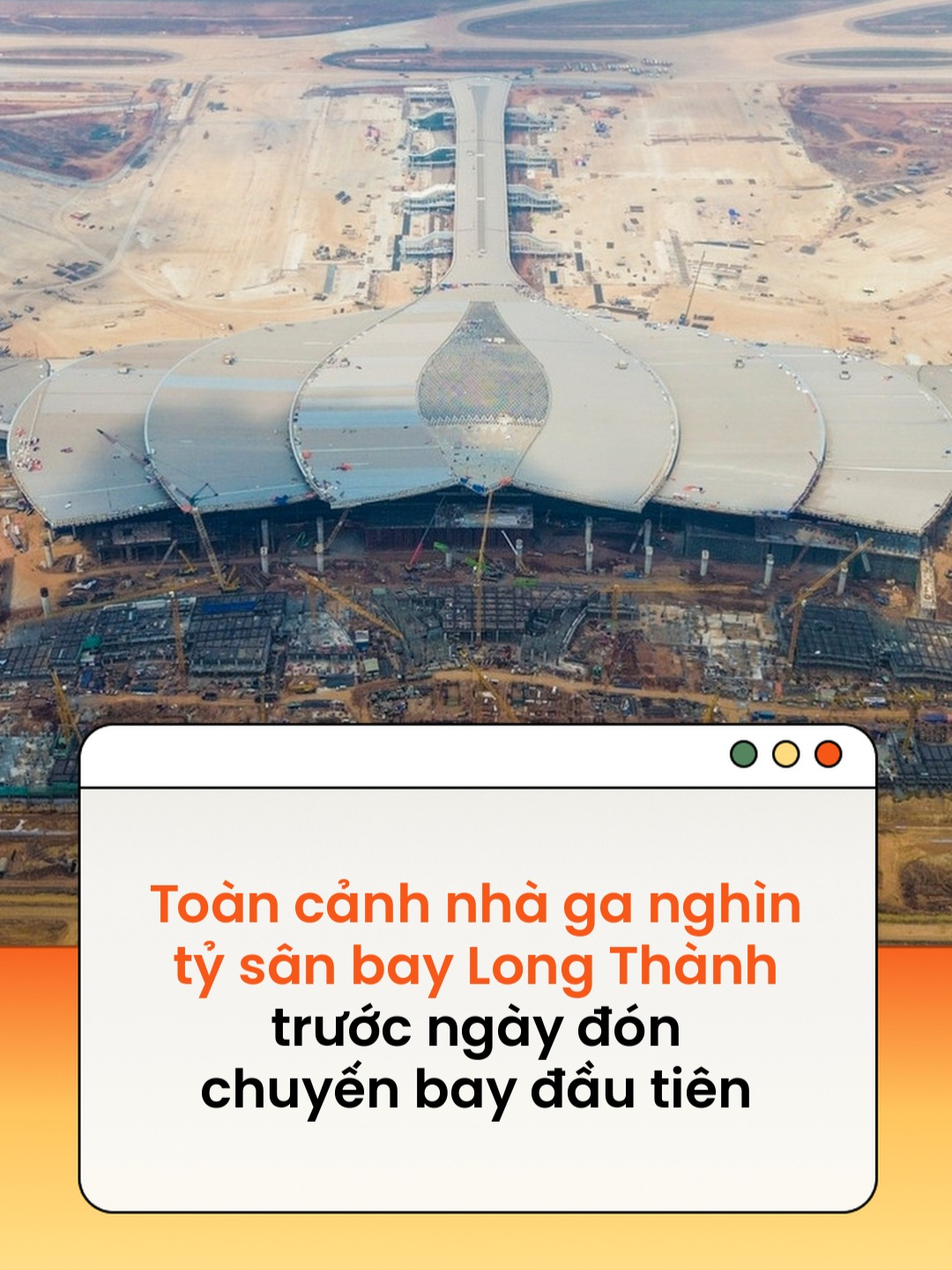 Sau hai năm xây dựng, nhà ga hình bông sen tại sân bay Long Thành đã dần thành hình #sanbaylongthanh #tiktoknews #amm  Theo tienphong.vn