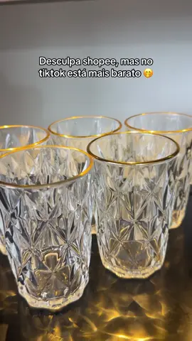 O jogo de copos diamond mais lindo que você vai ver !! ✨🤍🫶🏻 #viral #jogodecopos #cozinha #tiktokshop 