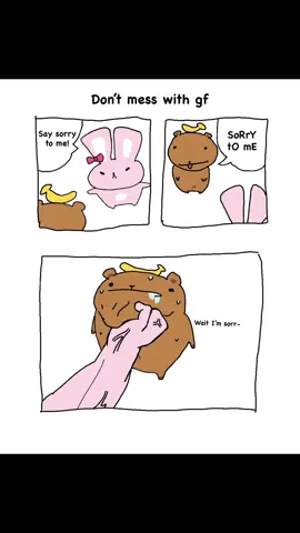Never mess with gf #couplecomedy #animationmeme #artist #capybara #kawaii 