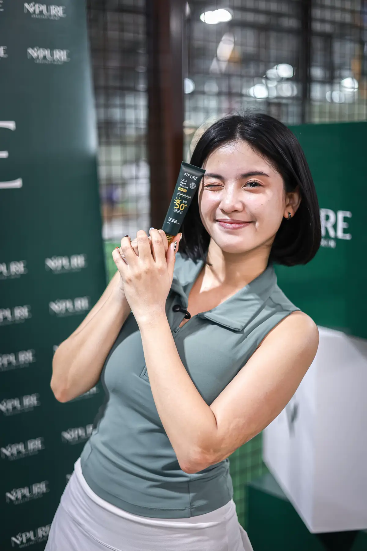Kak Melatiiiii!!! Gemes bangett Minpure liat nyaa 🥹🥹💚 Cantik sekalii! #npure #generasikulitsehat #ingatpadelingatnpure #npurepadelclub #melatisesilia 