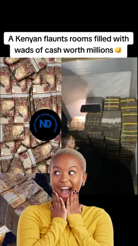 A Kenyan flaunts rooms filled with wads of cash worth millions🫵