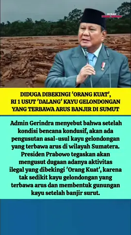 Prabowo Cari Dalang Kayu Gelondongan Yang Terbawa Banjir #trending #fyppppppppppppppppppppppp #banjirsumatera #prabowo 