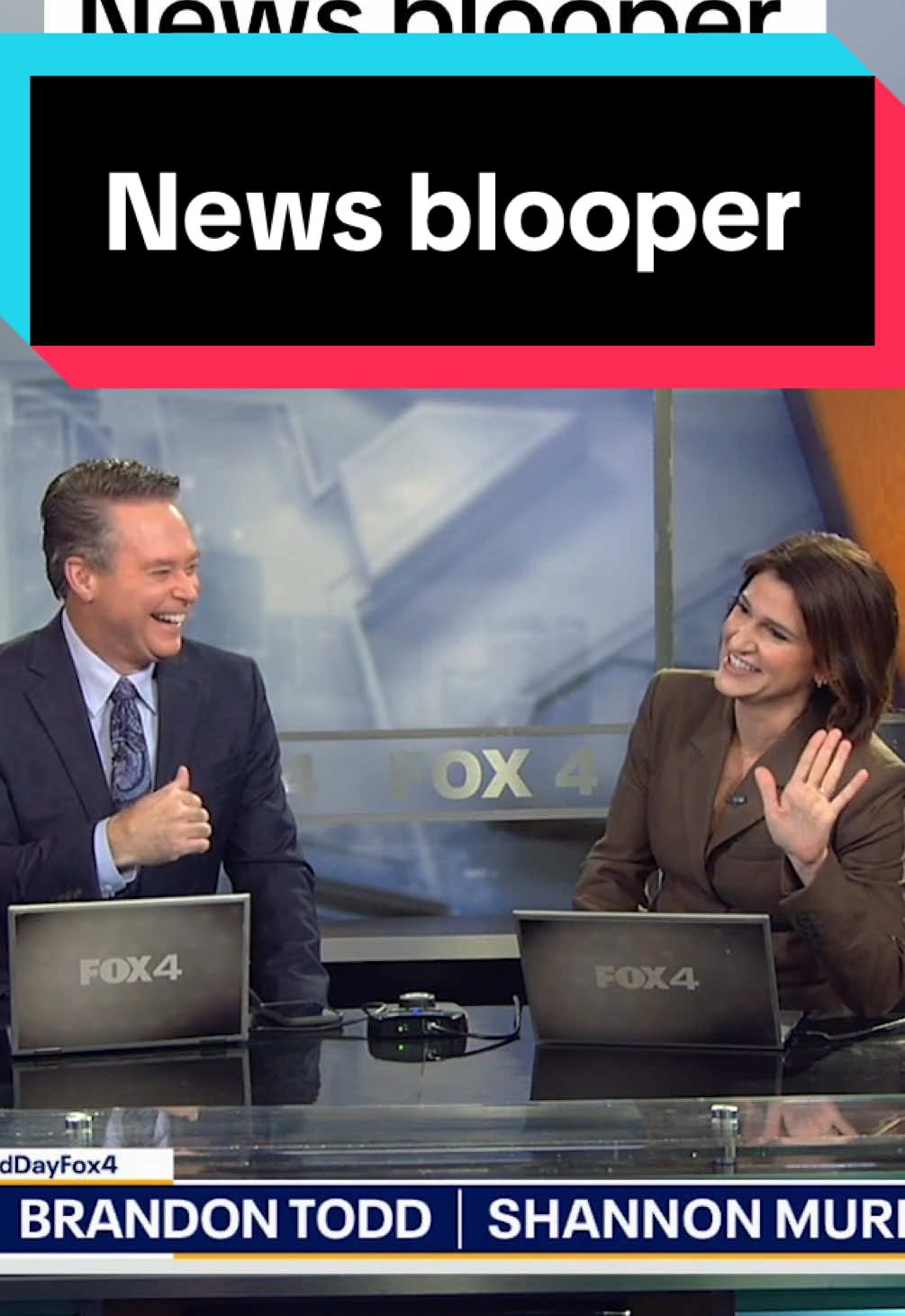 When you've been working together so long you actually become your co-anchor....