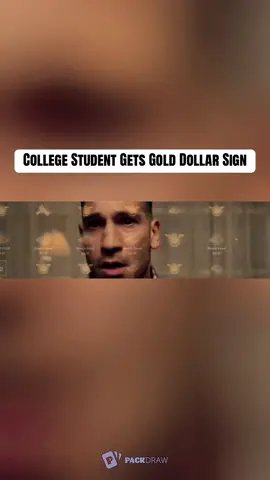 College Student Gets Gold Dollar Sign